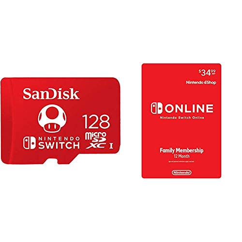 SanDisk 128GB MicroSDXC UHS-I Memory Card for Nintendo Switch - SDSQXAO-128G-GNCZN with Nintend…