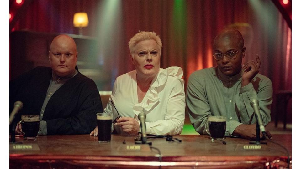 Sam Buttery, Suzy Eddie Izzard and Ché in Kaos