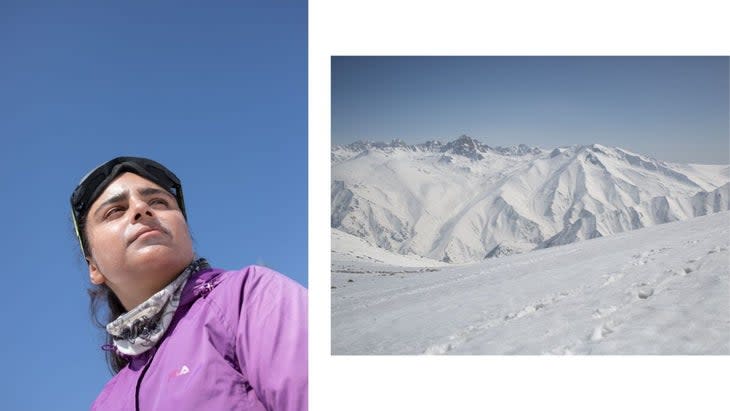 Muskan Nabi, the 20-year-old junior national skiing sensation hailing from Jammu and Kashmir, takes to the pristine slopes of Gulmarg for dedicated practice sessions in preparation for upcoming trials and tournaments. (Photo: Zishaan A. Latif)