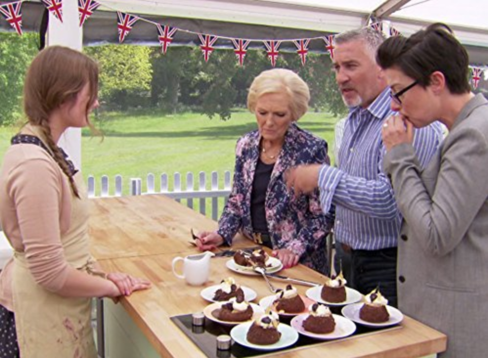 <p>Days on set are long and grueling for contestants. Over the course of the 10-week filming schedule, contestants are required to film for up to <a href="https://closeronline.co.uk/entertainment/tv-movies/great-british-bake-apply-gbbo/" rel="nofollow noopener" target="_blank" data-ylk="slk:16 hours a day;elm:context_link;itc:0;sec:content-canvas" class="link ">16 hours a day</a>.</p>