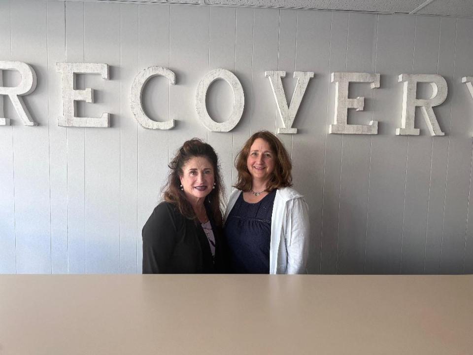 Joyce Fletcher (left), co-founder of the International Overdose Awareness Day and Night of Hope in Gardner, and Michelle Dunn, who co-founded Alyssa's Place Peer Recovery Center with her husband, David in 2015 .