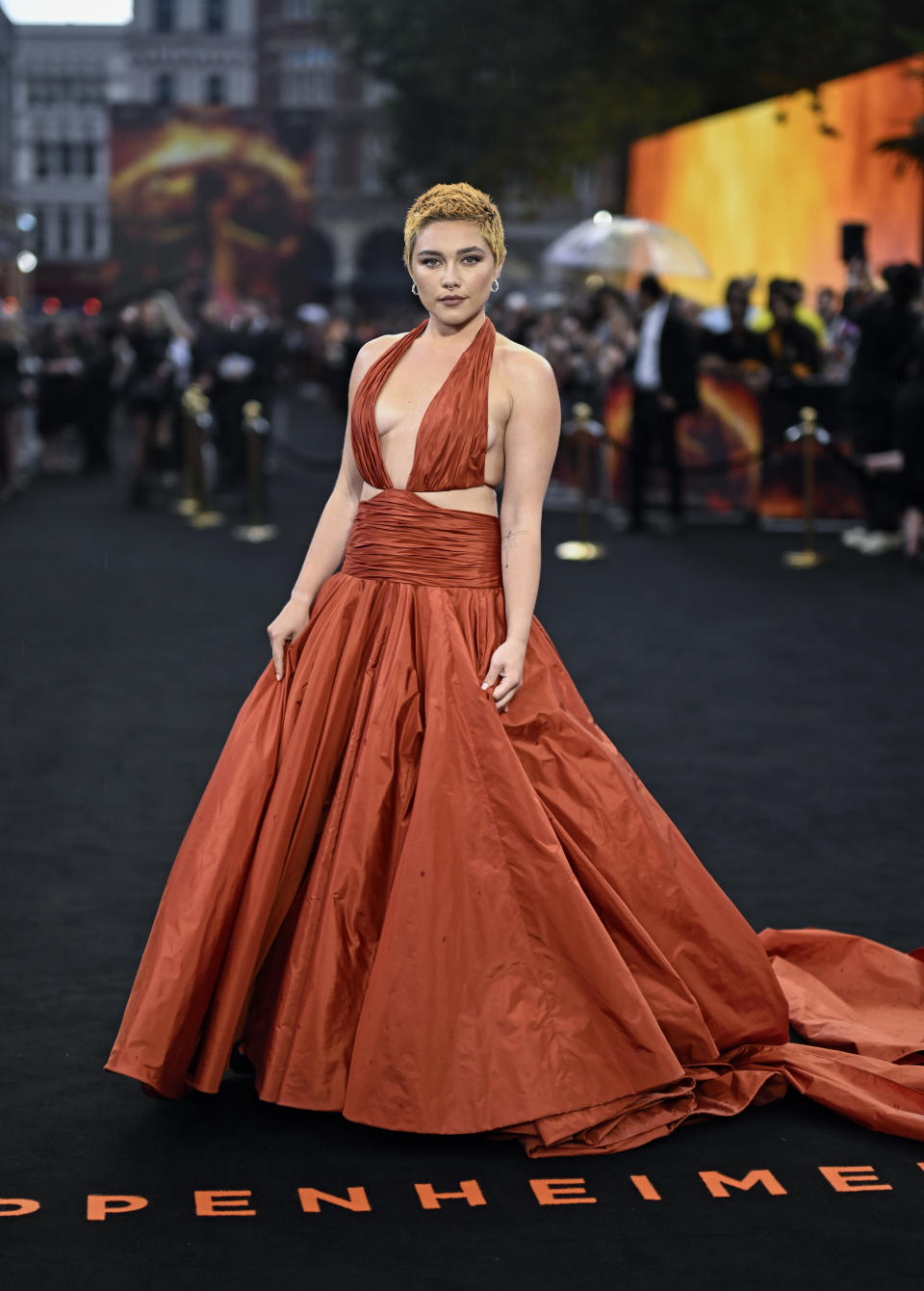 Florence Pugh best fashion after Oppenheimer UK dress