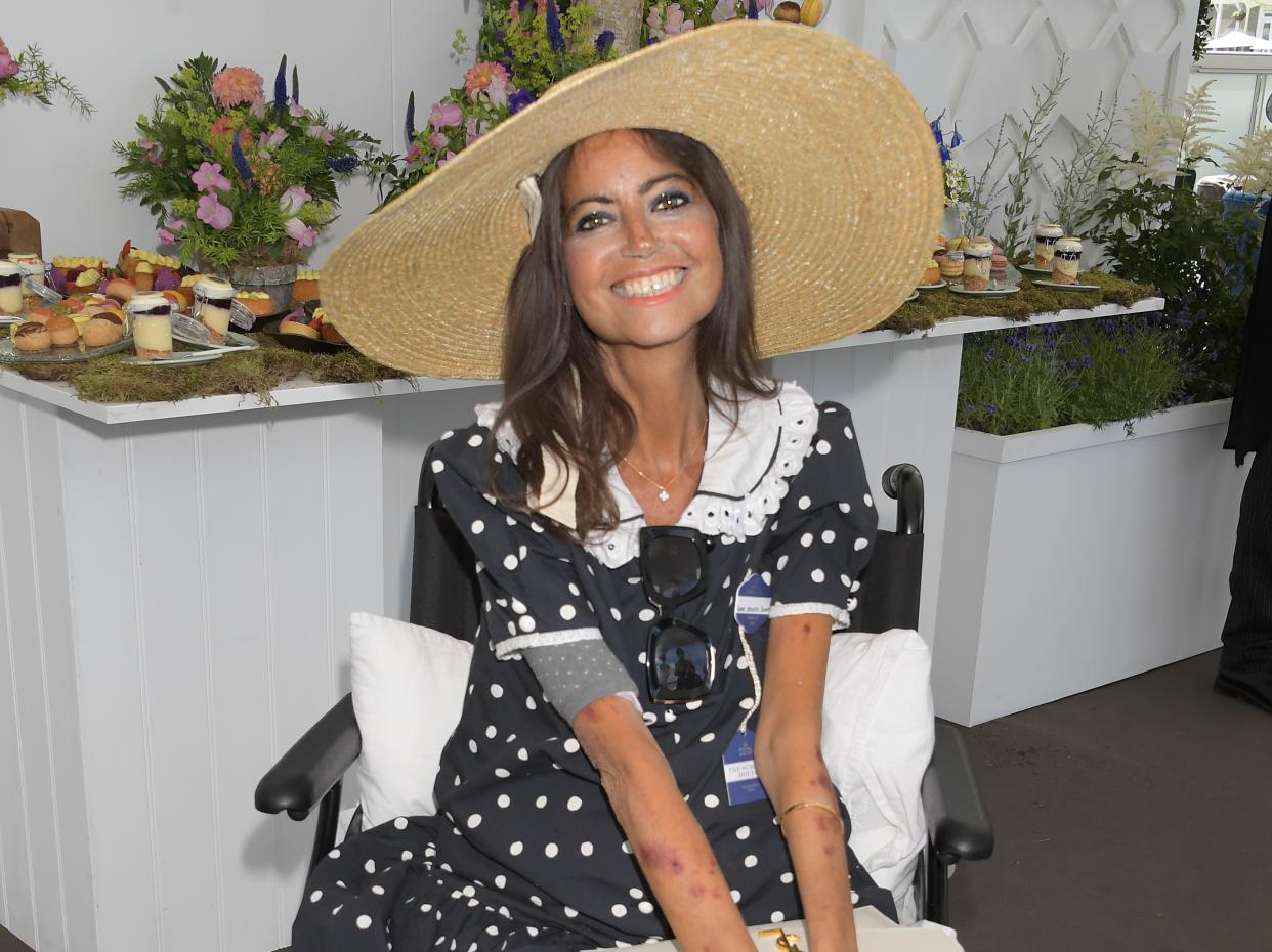 Dame Deborah James at Ascot races in June 2022.