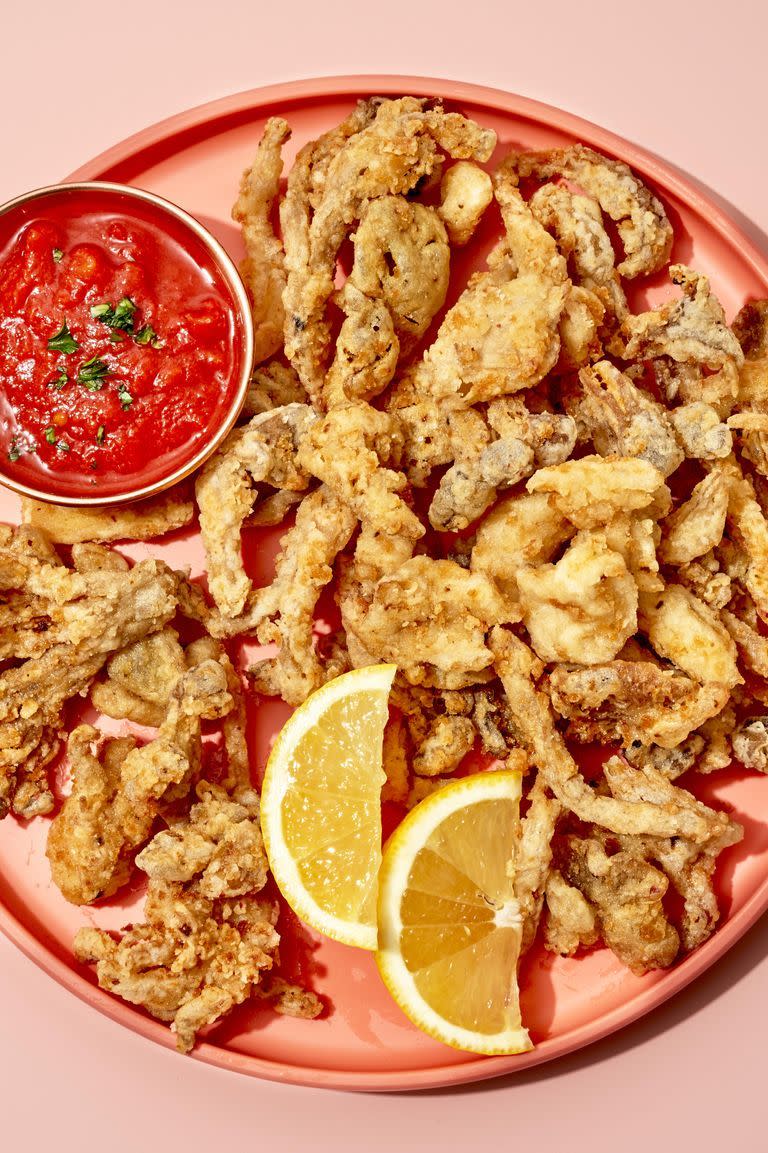 Mushroom “Calamari” with Spicy Marinara