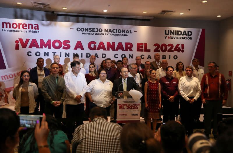 Mexico's ruling party holds board meeting to discuss presidency race rules