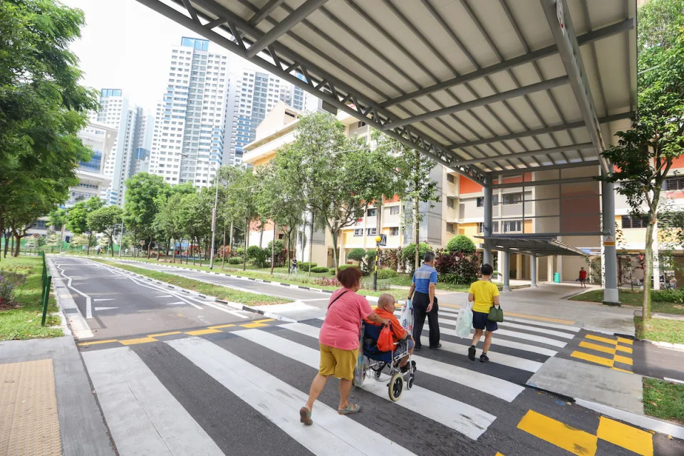 More covered linkways will be built in HDB precincts to make it more convenient for seniors. (PHOTO: Ministry of Communication and Information)