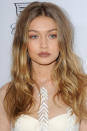 <p>Hadid redefines what bedhead looks like on the red carpet in Los Angeles. </p>