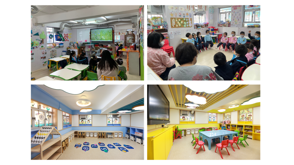 香港坪洲南英幼稚園的校園空間改造前後對比