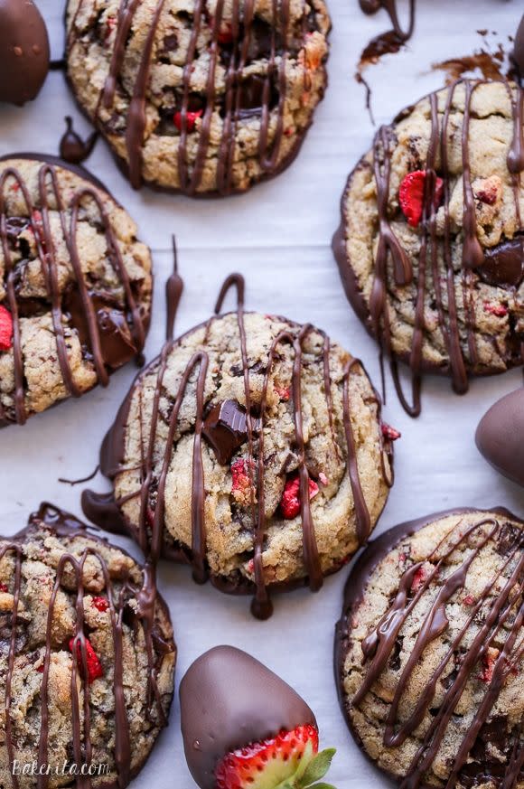 Chocolate-Dipped Strawberry Cookies