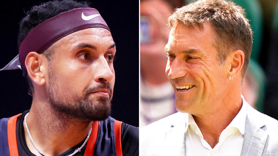 Pat Cash has criticised Tennis Australia for organising an Australian Open exhibitoin match for Nick Kyrgios against Novak Djokovic. Pic: Getty