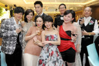 The who's-who of Taiwan's showbiz industry who were there that night also included Singapore's JJ Lin (left), lead singer of Taiwan band F.I.R Faye Zhang, Valen Hsu and Fish Leong.