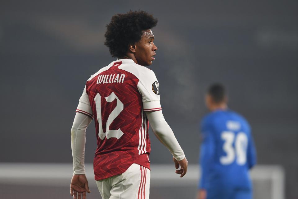 <p>Arsenal winger Willian was pictured in Dubai during the international break</p>Arsenal FC via Getty Images