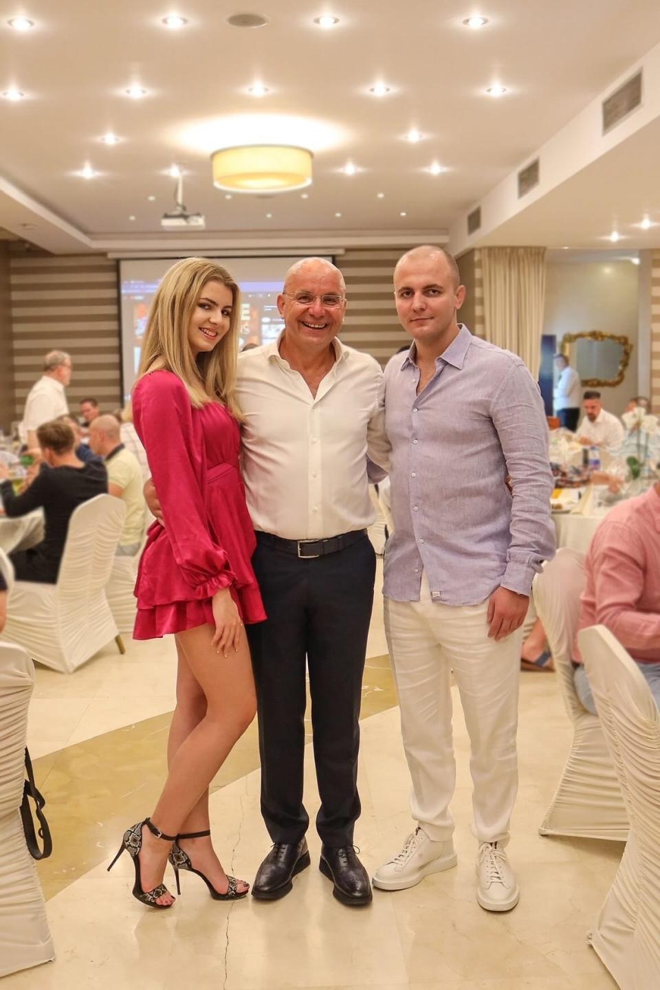 From left: Gușă with her father and her uncle