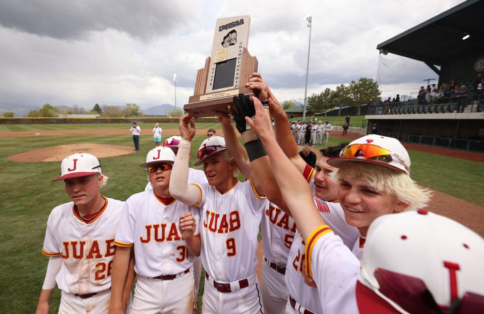 Juab and Juan Diego Catholic High School play for the 3A baseball championship at Kearns High on Saturday, May 13, 2023. Juab won 7-4. | Scott G Winterton, Deseret News