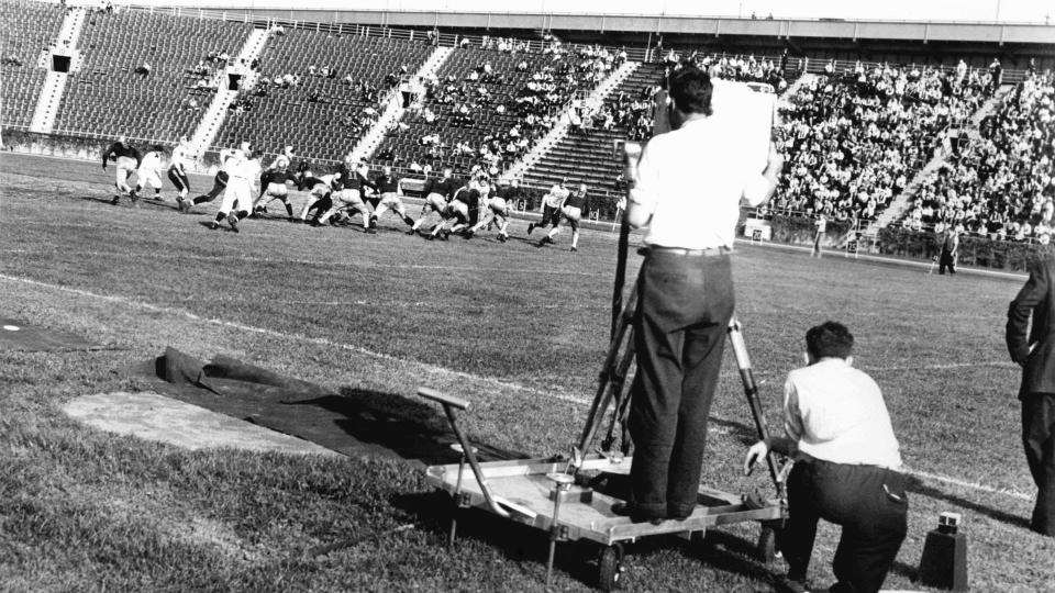 A pair of newly-patented iconoscope cameras were wheeled around on dollies to capture the action. (NBCU Photo Bank via Getty Images)