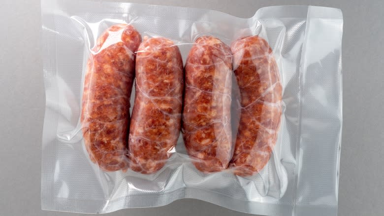 Sausages boiling in packet