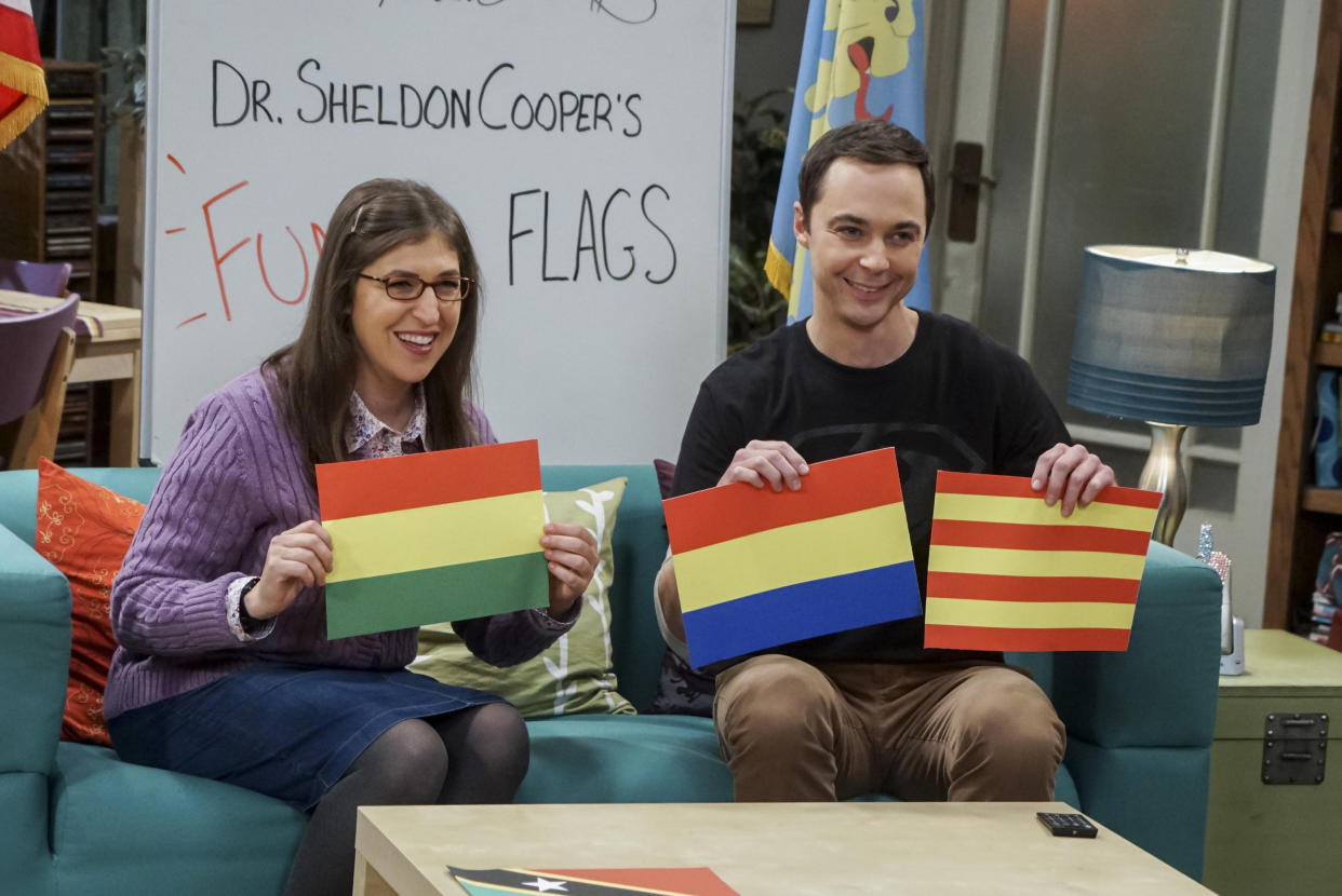 Bialik and Jim Parsons on 'The Big Bang Theory' (Photo: Monty Brinton / ©CBS / courtesy Everett Collection)