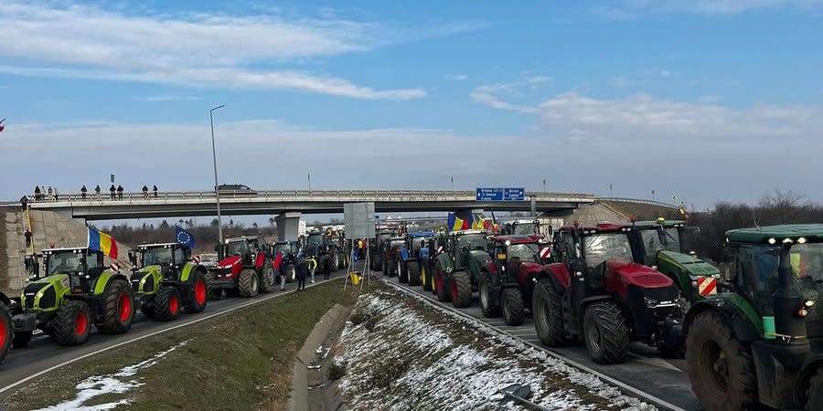 Protesting farmers in Romania (illustrative photo)