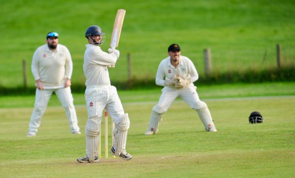 Action from Findon CC v Ifield CC - title decider in Division 3 West of the Sussex Cricket League (Photo: Stephen Goodger)
