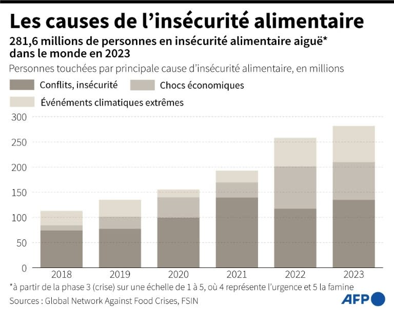 Principales causes d'insécurité alimentaire dans le monde en 2023, d'après un rapport du Global Network Against Food Crises et du Food Security Information Network (Aníbal Maíz Cáceres)