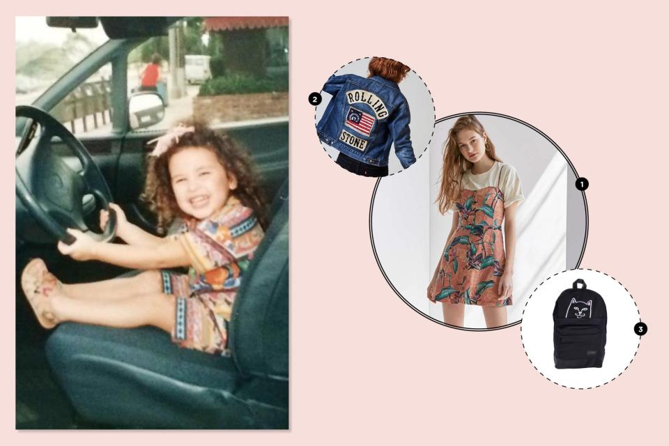 <p>I was ready to drive myself to school like the independent woman I have always been! Only now I’d probably wear a mini dress like this one, an oversized jean jacket, mules, and a cool backpack. —<em>Cindy Arboleda, Yahoo Style + Beauty Intern</em><br><a rel="nofollow noopener" href="https://www.ripndipclothing.com/collections/accessories/products/lord-jermal-backpack-black" target="_blank" data-ylk="slk:Lord Jermal Backpack, $80;elm:context_link;itc:0;sec:content-canvas" class="link "><span>Lord Jermal Backpack, $80</span></a><br><a rel="nofollow noopener" href="http://www.levi.com/US/en_US/womens-clothing-jackets-vests/p/299440029" target="_blank" data-ylk="slk:Levi’s x Rolling Stone Ex-Boyfriend Trucker Jacket, $298;elm:context_link;itc:0;sec:content-canvas" class="link "><span>Levi’s x Rolling Stone Ex-Boyfriend Trucker Jacket, $298</span></a><br><a rel="nofollow noopener" href="https://www.urbanoutfitters.com/shop/kimchi-blue-lilyanna-linen-button-down-dress?category=dresses&color=068" target="_blank" data-ylk="slk:Kimchi Blue Lilyanna Linen Button-Down Dress, $59;elm:context_link;itc:0;sec:content-canvas" class="link "><span>Kimchi Blue Lilyanna Linen Button-Down Dress, $59</span></a> </p>
