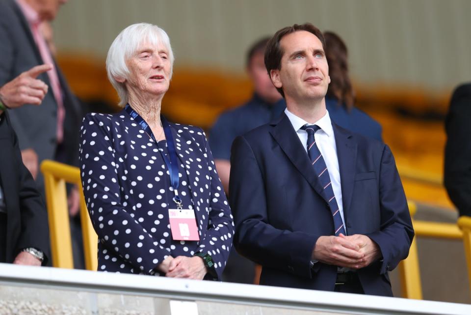 In charge:Baroness Sue Campbell and Mark Bullingham, CEO of The FA  (Getty Images)