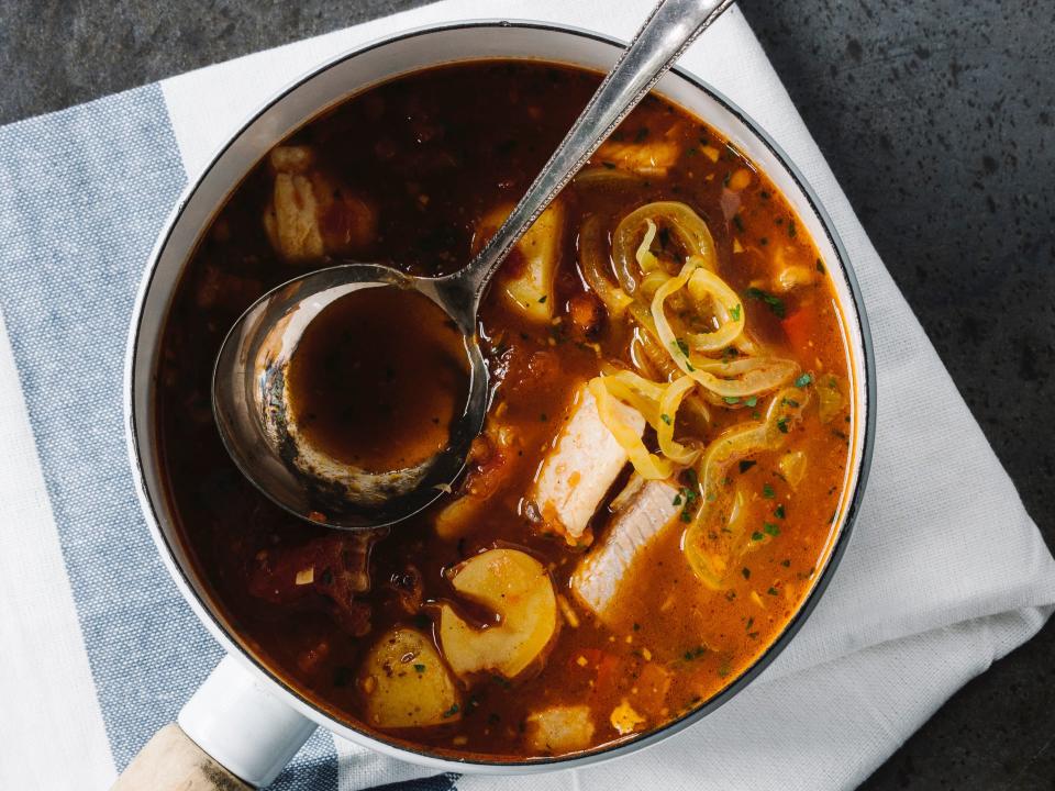 Catfish Stew in a pot