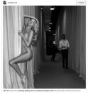 <p>Elsa Hosk struck a cheeky pose backstage at the Victoria's Secret show.</p>