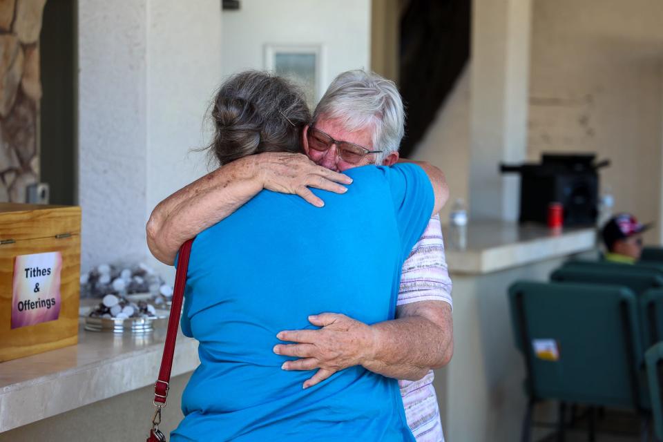 Southwest Baptist Church in Fort Myers, damaged by Hurricane Ian, held on  outdoor service on Sunday to offer solace to a community shaken by loss.