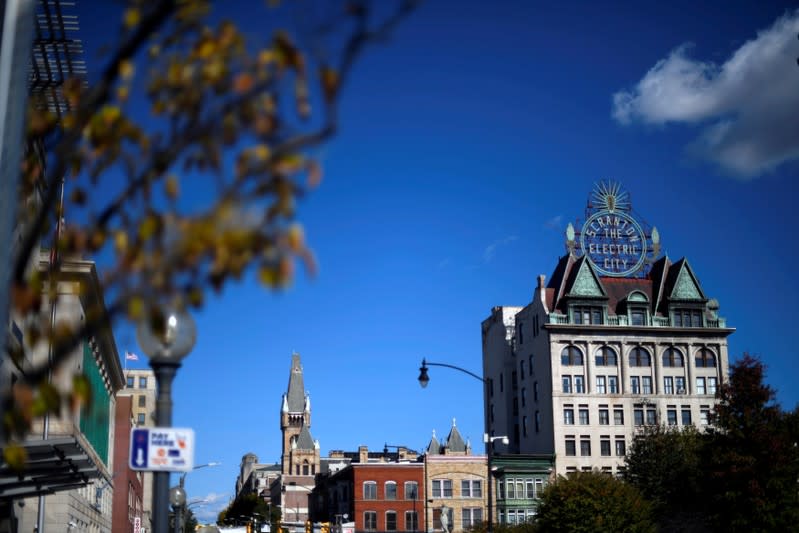 A general view of Democratic presidential candidate and former Vice President Joe Biden's hometown is seen in Scranton
