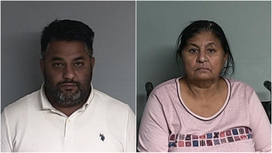 Booking photos of Ikbahl Singh Machhal and Shila Devi. (Courtesy St. Joseph County Sheriff's Office)