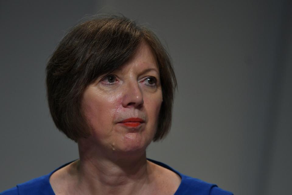 Britain's Trades Union Congress general secretary Frances O'Grady attends the Trades Union (TUC) Congress in Brighton, southern England on September 10, 2019. (Photo by Ben STANSALL / AFP)        (Photo credit should read BEN STANSALL/AFP via Getty Images)