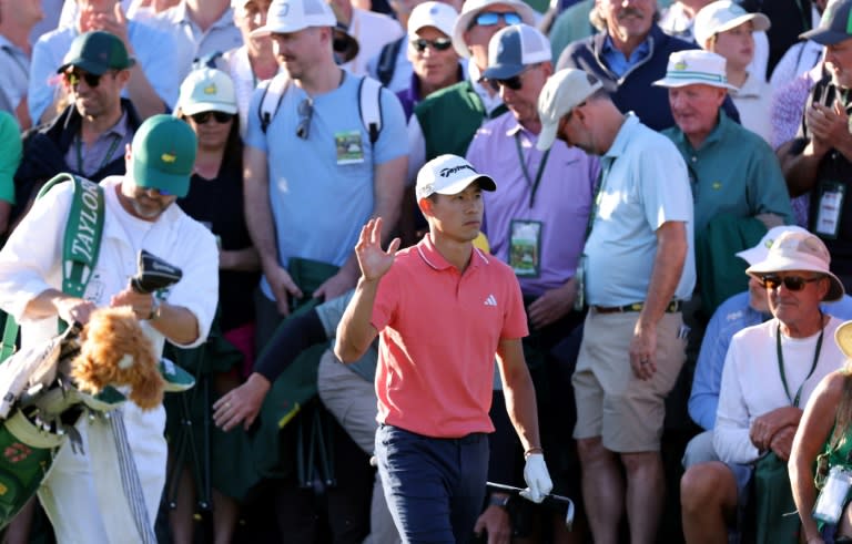 Collin Morikawa sits one shot behind leader Scottie Scheffler heading into Sunday's final round of the Masters at Augusta National. (JAMIE SQUIRE)