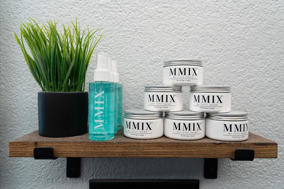 City Image Barber Shop offers its own line of hair products called MMIX, which represents the year the business was founded, 2009.