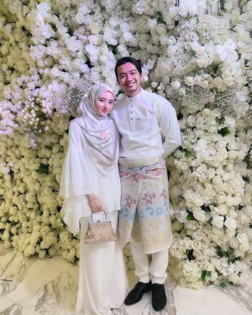 Hannah Delisha attended the event alongside her newly-wedded husband