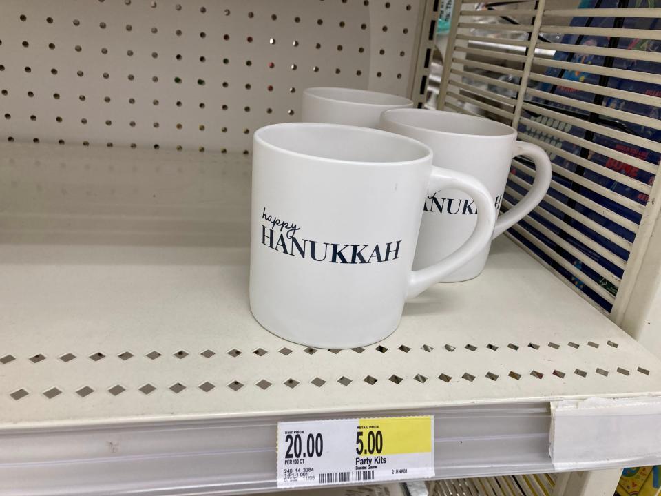 Hanukkah mugs at Target.