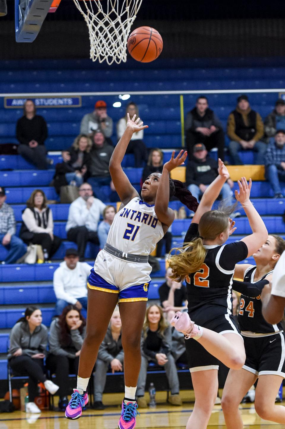 Ontario's Ka'Mashya Shaw played hero as the Warriors knocked off the Ashland Arrows on Thursday night in girls basketball action.