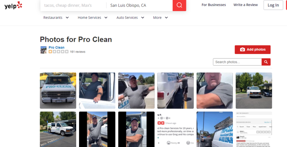 Community members posted screenshots of the video and wrote poor reviews on Pro-Cleaners yelp page following a Pro-Cleaners employee yelling racial slurs at an Atascadero store manager. 