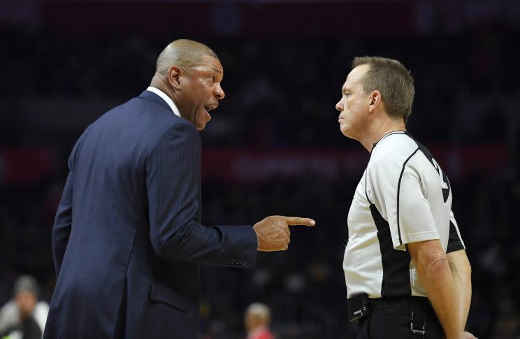 Doc Rivers doesn't think his Clippers complaining about officials is a problem. (AP)