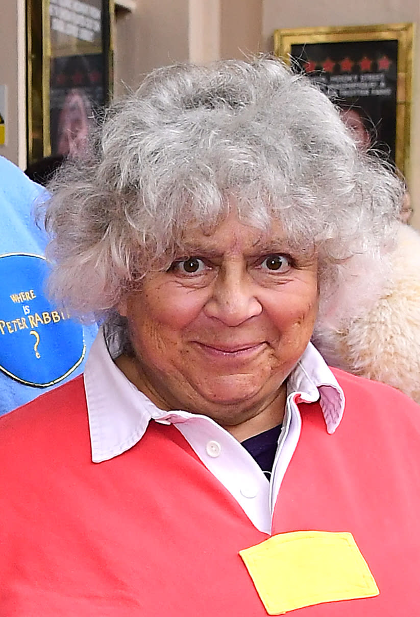 Miriam Margolyes attending the gala performance of Where Is Peter Rabbit? at the Theatre Royal Haymarket, London.