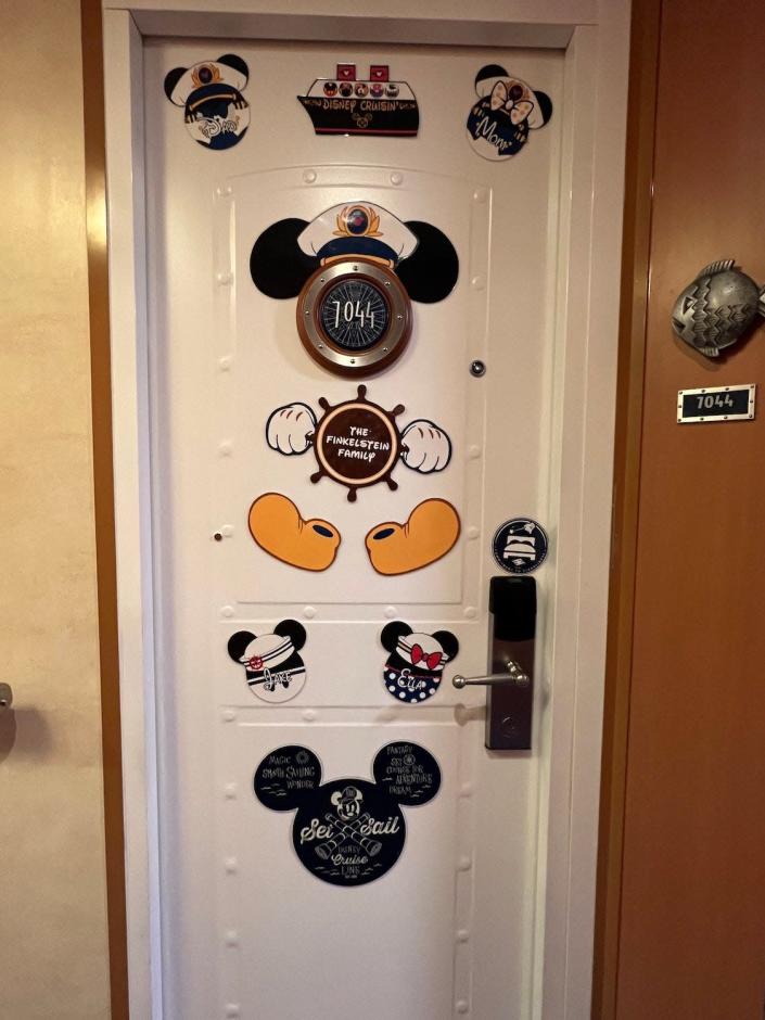 The
 door Kathryn Finkelstein&#39;s family designed on one of their Disney cruises.