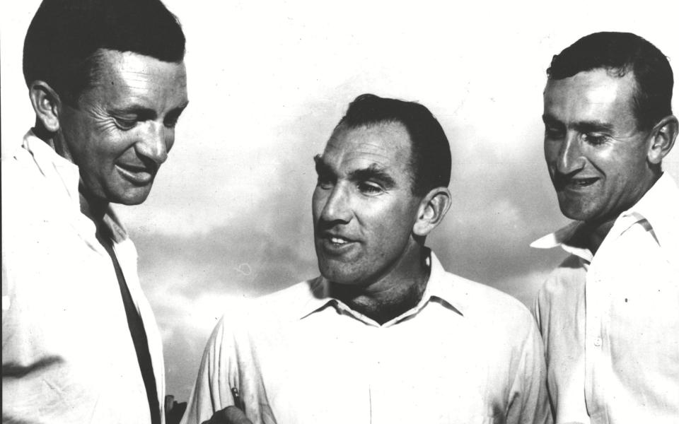 Australia captain Richie Benaud, New Zealand captain John Reid and Dexter (right) as England skipper - Shutterstock