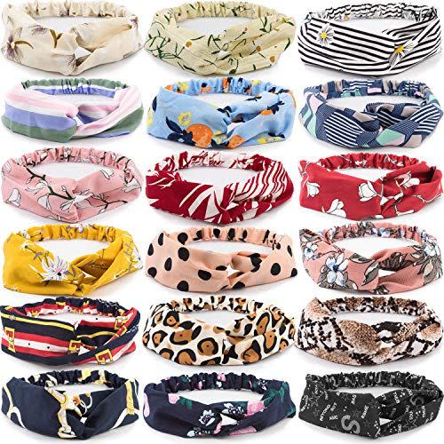 18 Pack Criss Cross Knotted Headbands