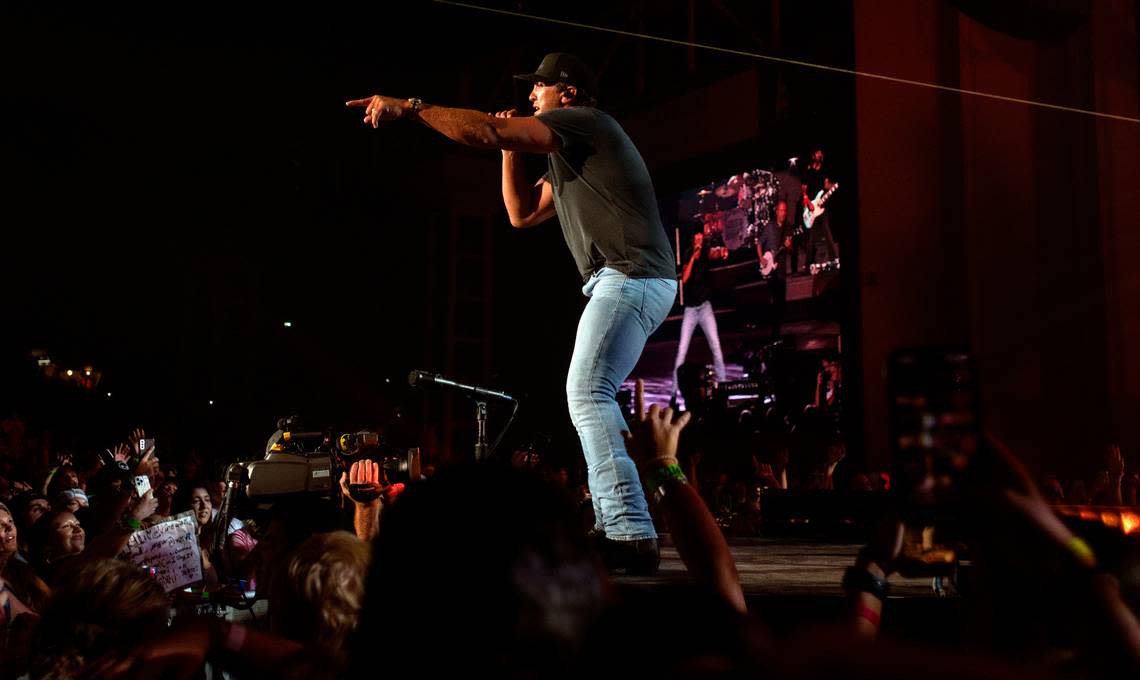 Luke Bryan brings his “Raised Up Right Tour” to the Coastal Credit Union Music Pavilion at Walnut Creek in Raleigh, N.C., Friday night, July 8, 2022.