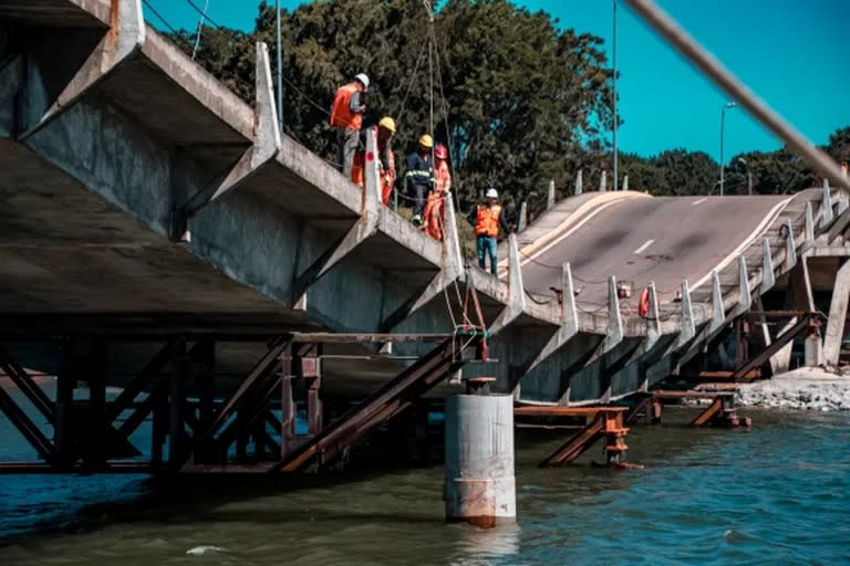 Obras en puente de La Barra difundidas por la Intendencia de Maldonado