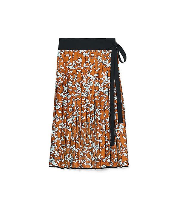 Printed Pleated Skirt