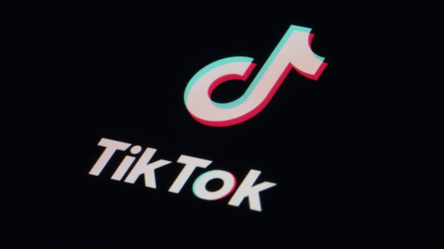 <em>FILE – The icon for the video sharing TikTok app is seen on a smartphone. (AP Photo/Matt Slocum, File)</em>