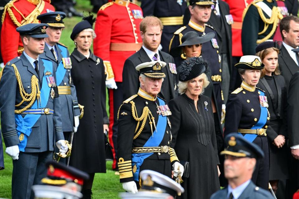 The royal family at Queen Elizabeth's funeral
