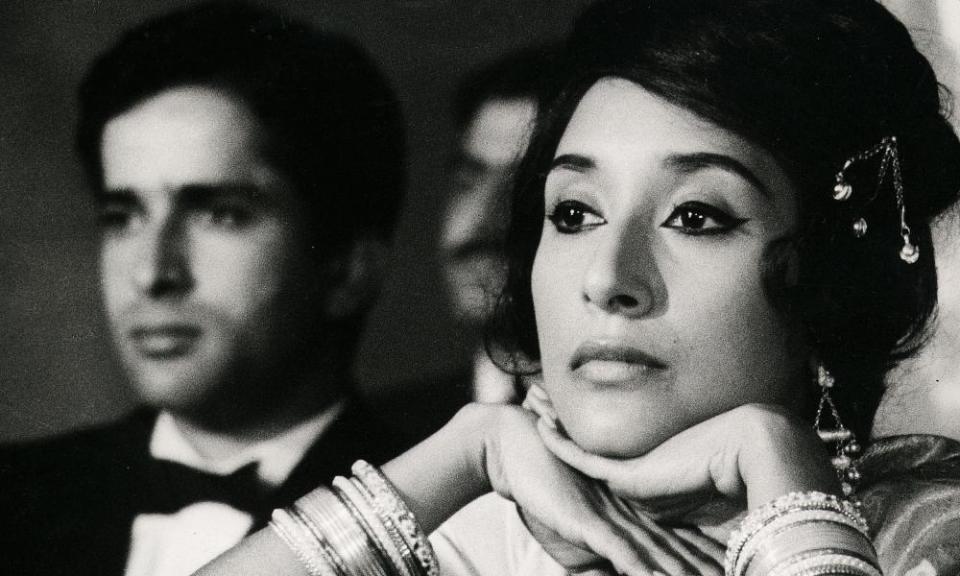 Madhur Jaffrey and Shashi Kapoor in Shakespeare Wallah, 1965.