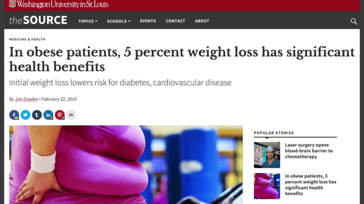 Just 5 Percent Weight Loss Can Improve Health Significantly In Obese People